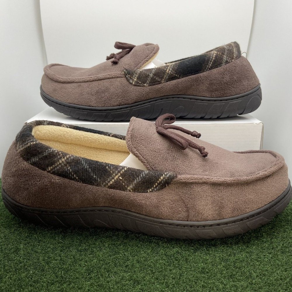 Mens Loafers Memory Foam‎ Slippers by Totes Toasties Size X-Large 11-12 Brown